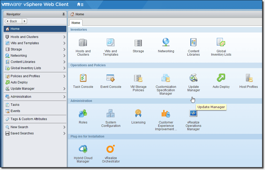 download vcenter client from host